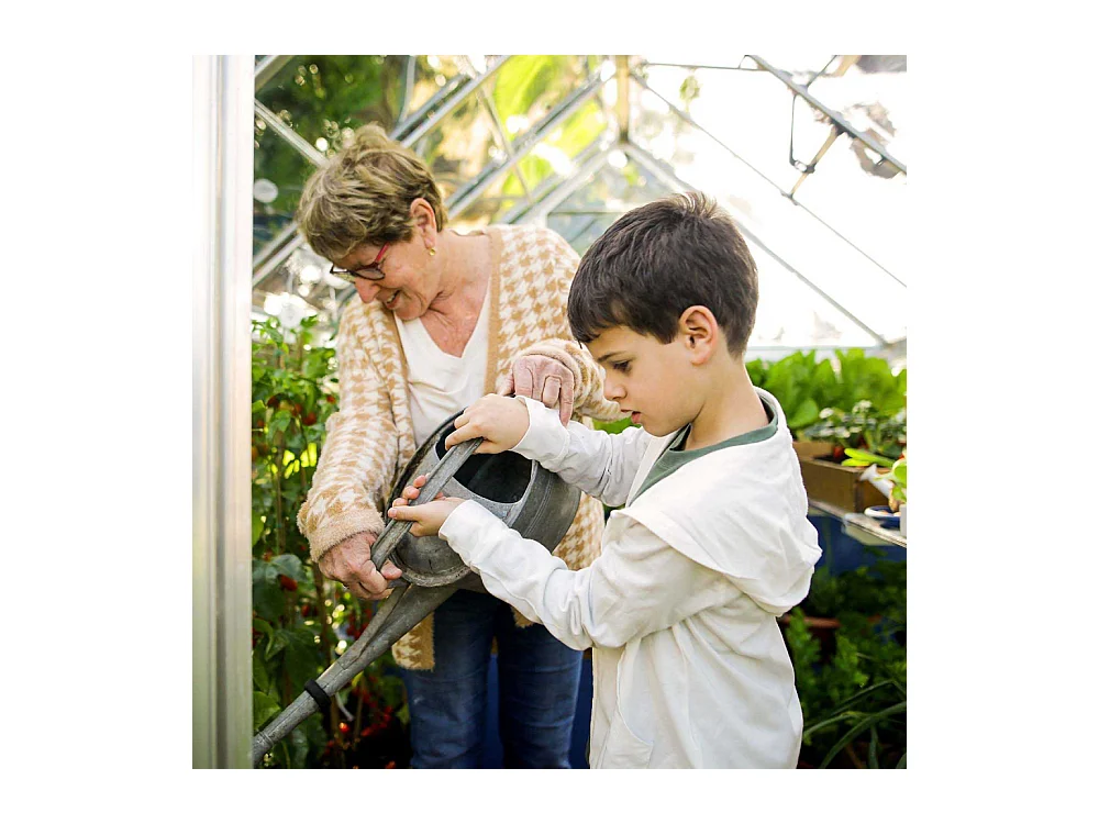 Serre de jardin en aluminium argent et polycarbonate Harmony 5.7m²