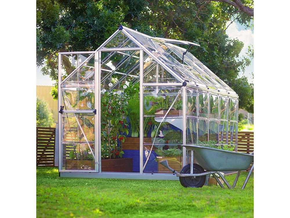 Serre de jardin en aluminium argent et polycarbonate Harmony 5.7m²