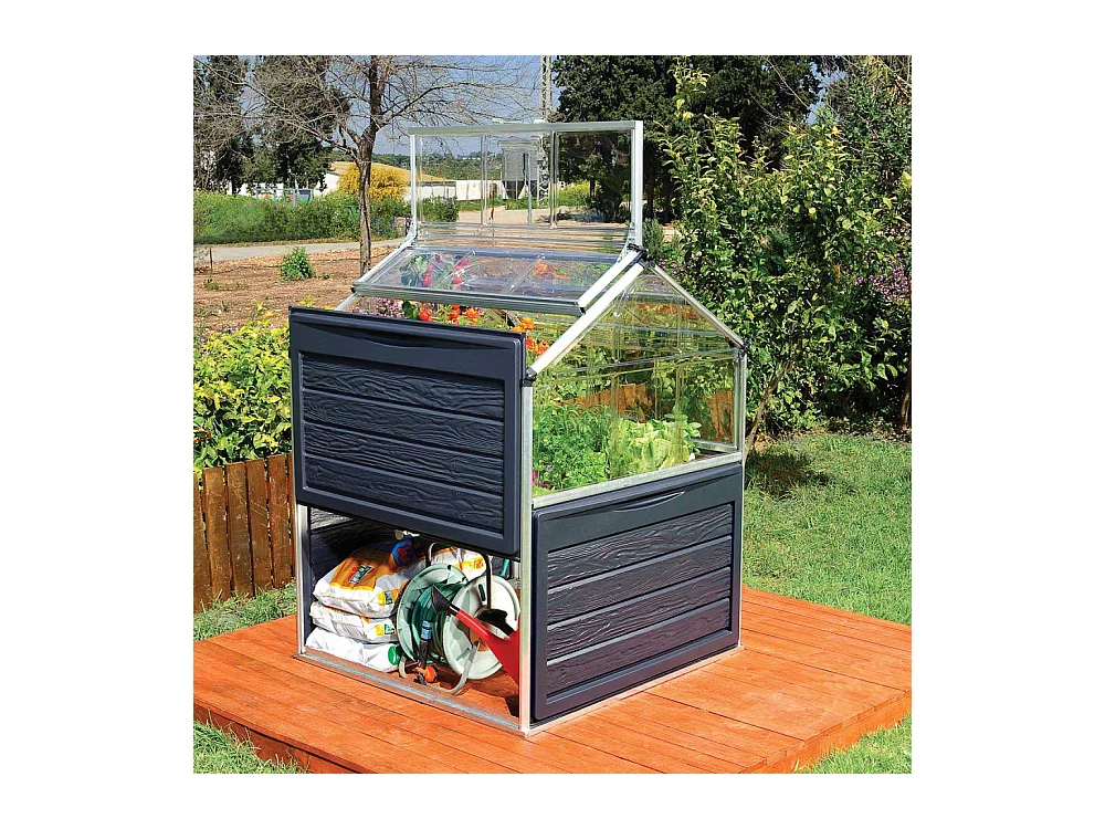 Mini-serre de jardin en aluminium et polycarbonate Plant-Inn
