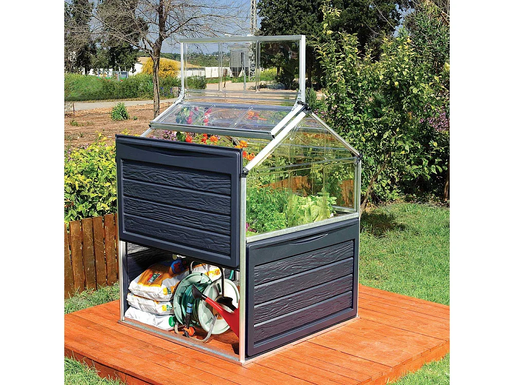 Mini-serre de jardin en aluminium et polycarbonate Plant-Inn
