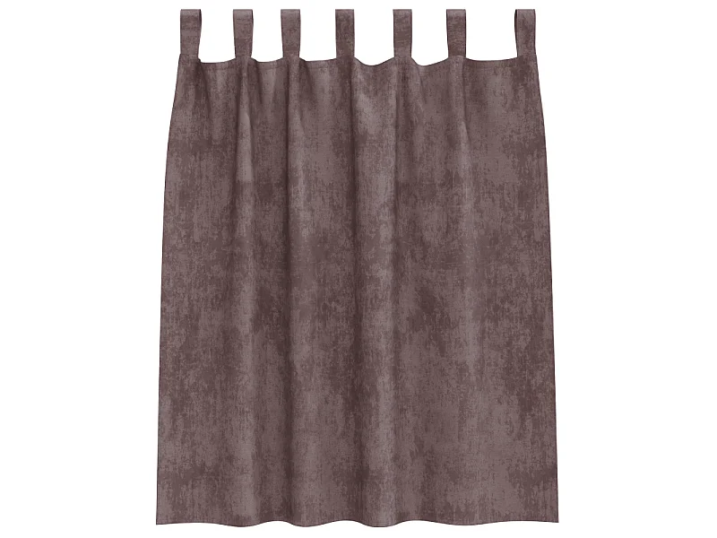 Cortinas de Veludo Elegantes em Castanho com Olhais - 140x140 cm - Par de 2 Peças