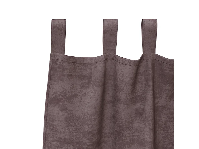 Cortinas de Veludo Elegantes em Castanho com Olhais - 140x140 cm - Par de 2 Peças