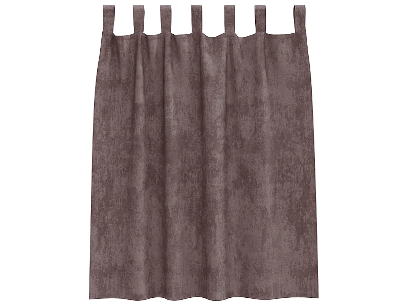 Cortinas de Veludo Elegantes em Castanho com Olhais - 140x140 cm - Par de 2 Peças