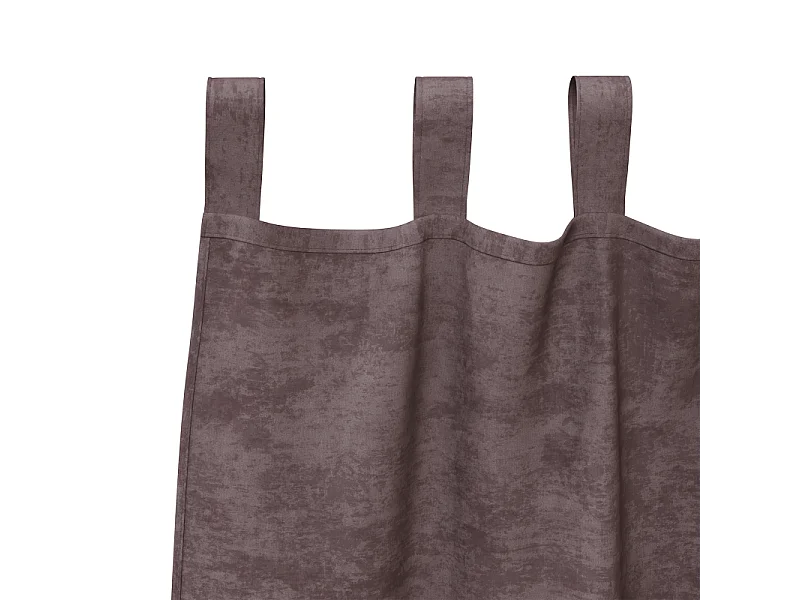 Cortinas de Veludo Elegantes em Castanho com Olhais - 140x140 cm - Par de 2 Peças