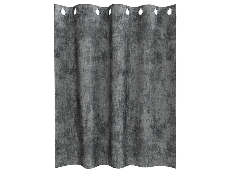 Rideaux 2 pcs avec œillets Gris 140x140 cm