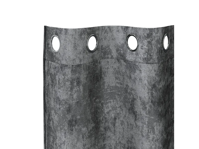 Rideaux 2 pcs avec œillets Gris 140x140 cm