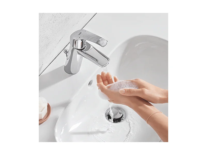 Vasque à poser GROHE Euro Ceramic 60cm  + Mitigeur lavabo M GROHE Eurosmart avec vidage Chromé
