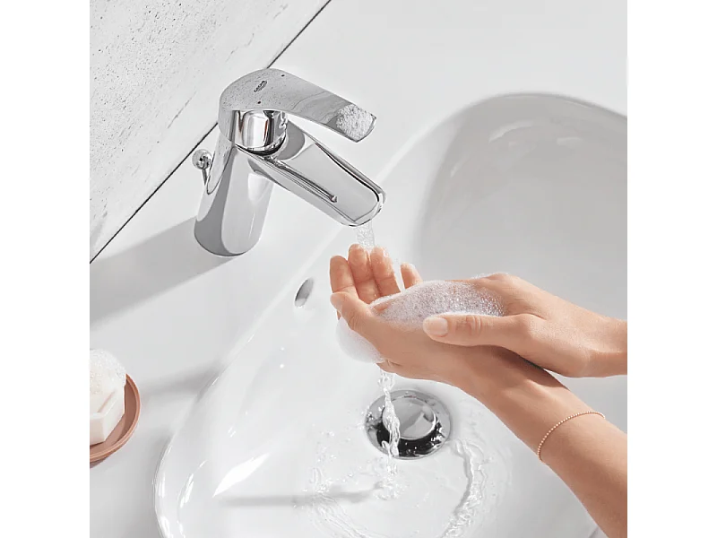 Vasque à poser GROHE Euro Ceramic 60cm  + Mitigeur lavabo M GROHE Eurosmart avec vidage Chromé