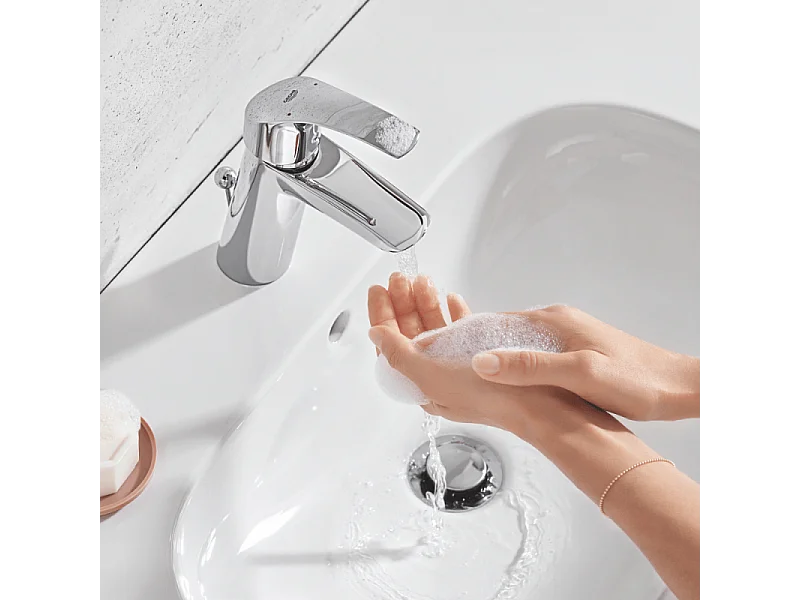 Vasque à poser GROHE Euro Ceramic 60cm  + Mitigeur lavabo M GROHE Eurosmart avec vidage Chromé