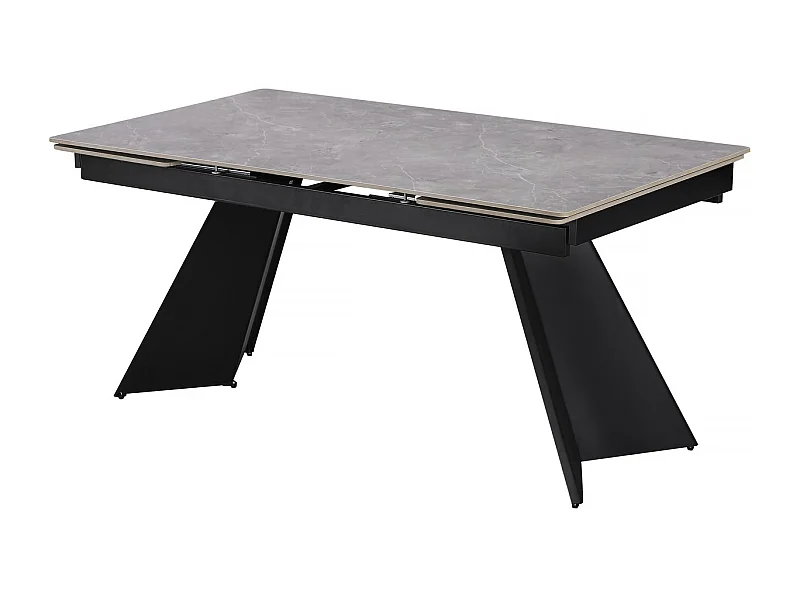 Mesa de jantar extensível em cerâmica "Equinoxe" Cinza Mármore 6 a 10 pessoas