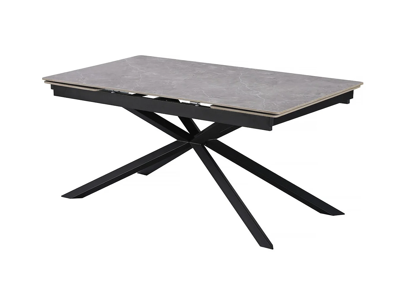 Table à manger extensible en céramique 6 à 10 personnes "Celeste" - Gris marbré