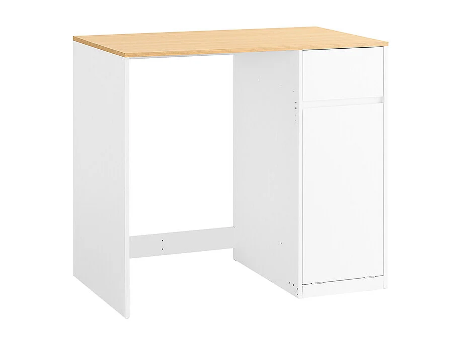 SoBuy Meuble pour Machine à Laver avec Panier et Tiroir, Blanc