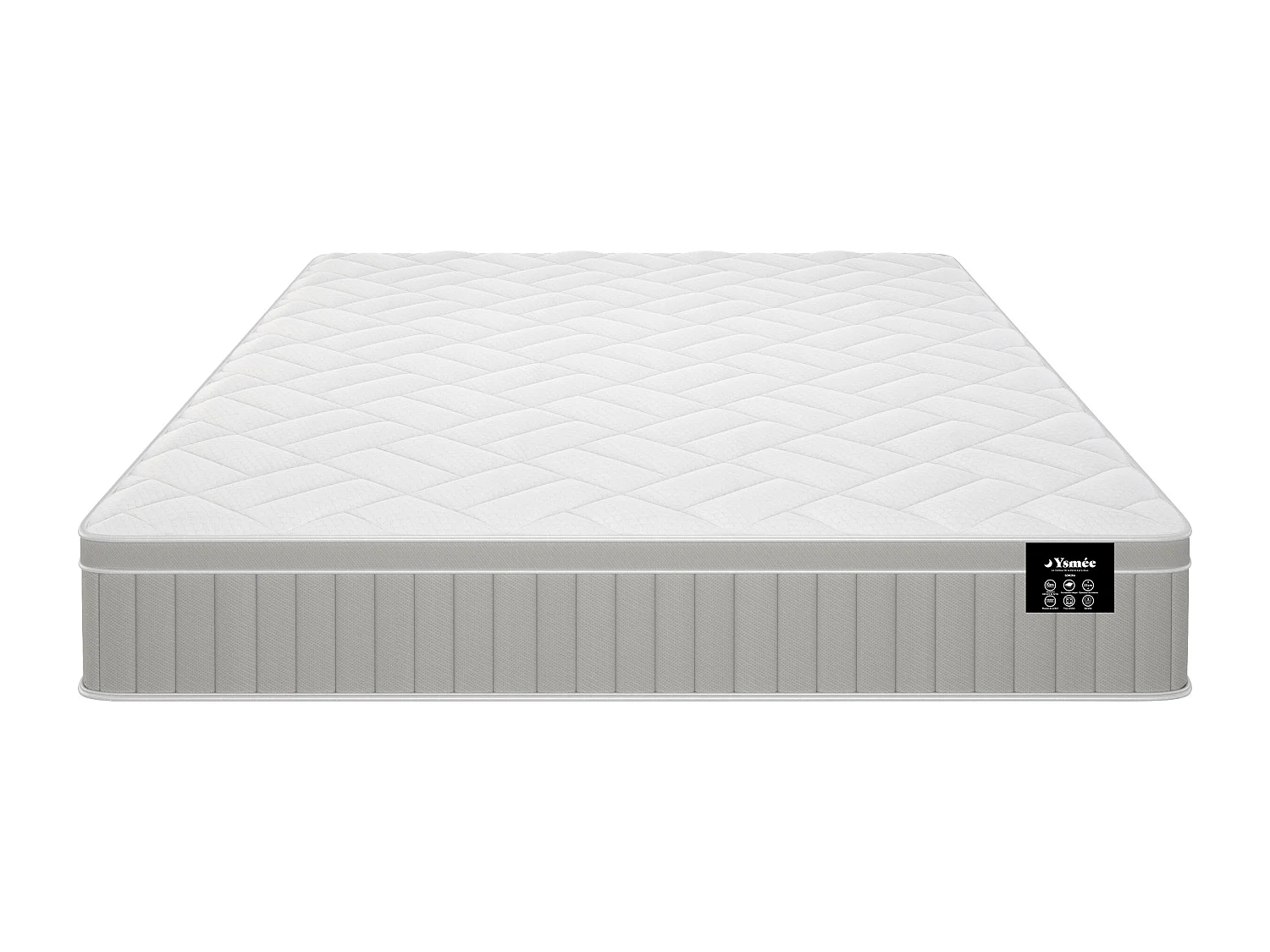 Matelas 180 x 200 cm mousse et gel à mémoire de forme 7 zones ép 22cm - SOMIRA de YSMÉE