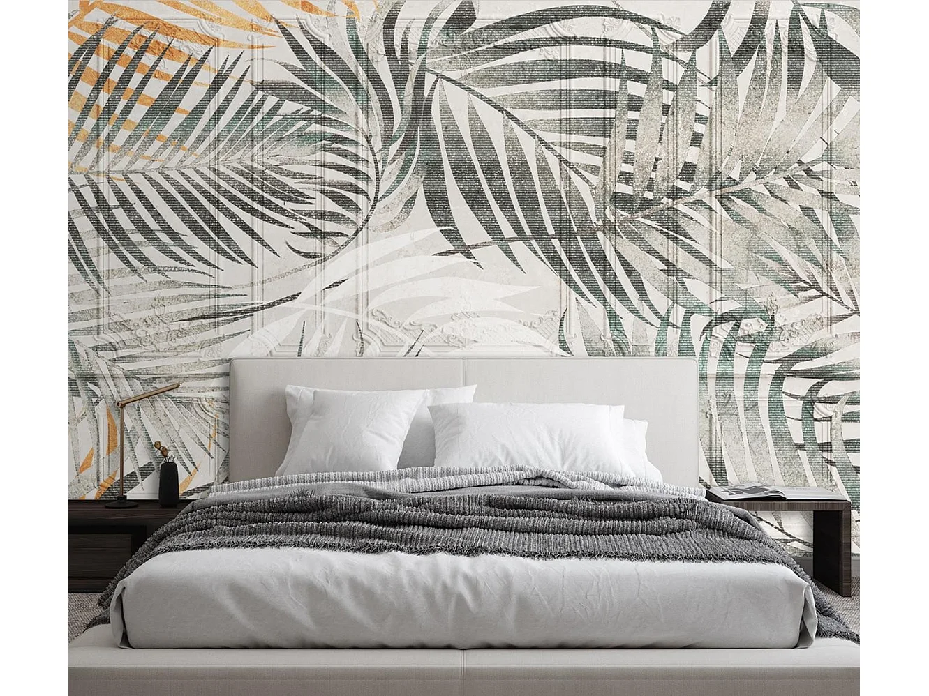 Carta Da Parati, Foglie di palma tropicale - 250x175