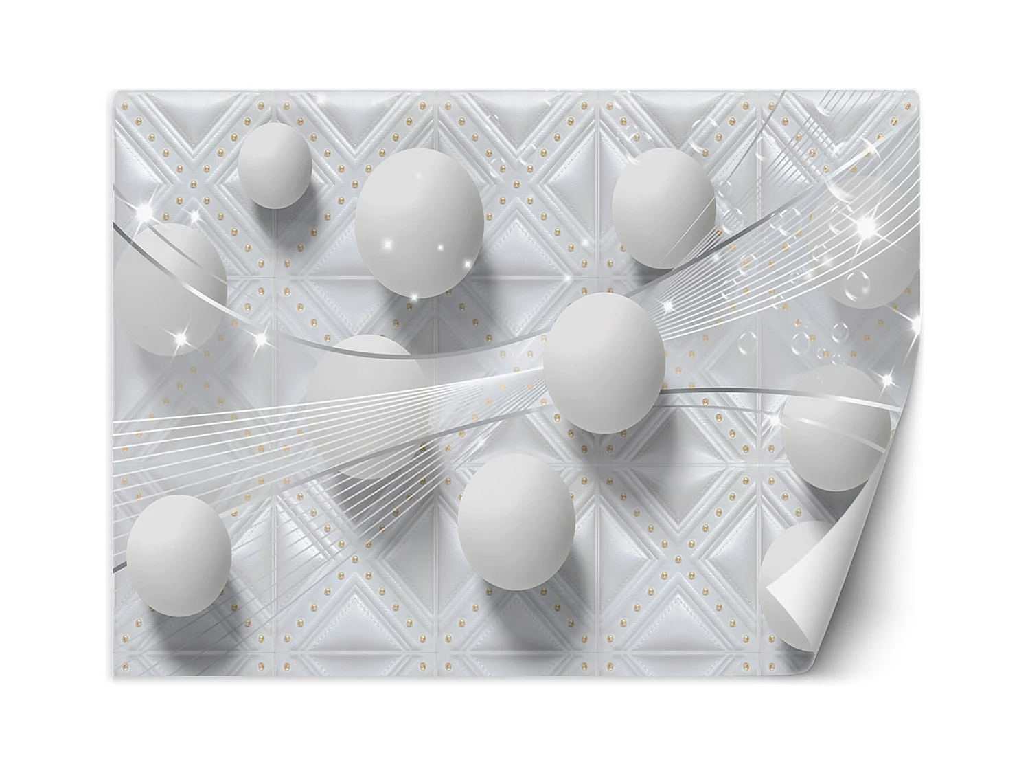 Carta Da Parati, Sfere texture 3d - 150x105