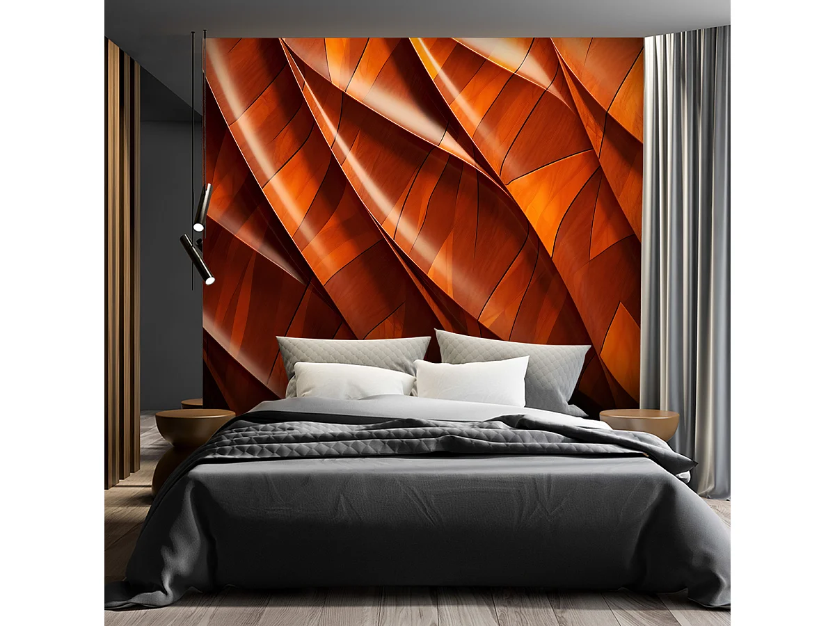 Wallpaper, Orange texture 3D - 100x70