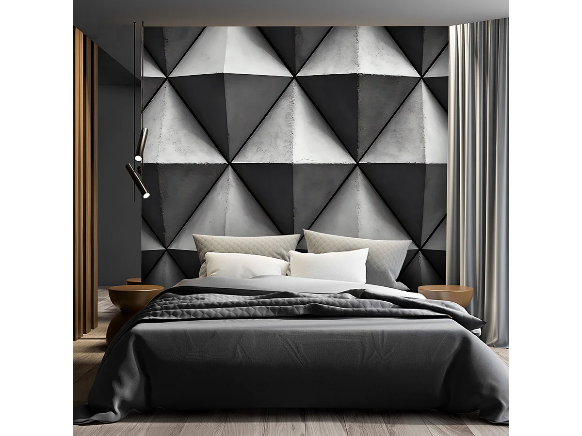 Wallpaper, Geometric triangles 3D - 200x140