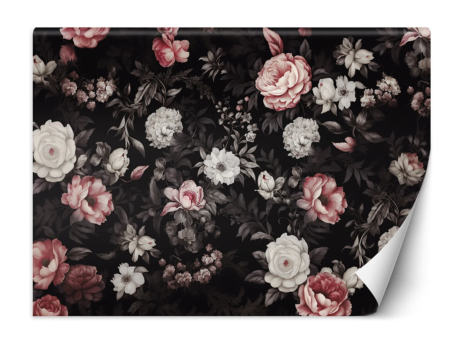 Wallpaper, Flowers Peonies Roses - 250x175