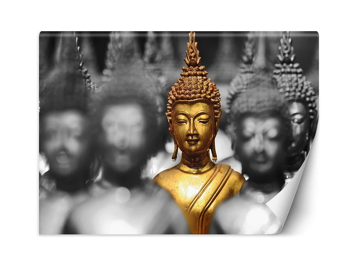 Carta Da Parati, Buddha Zen d'oro - 100x70