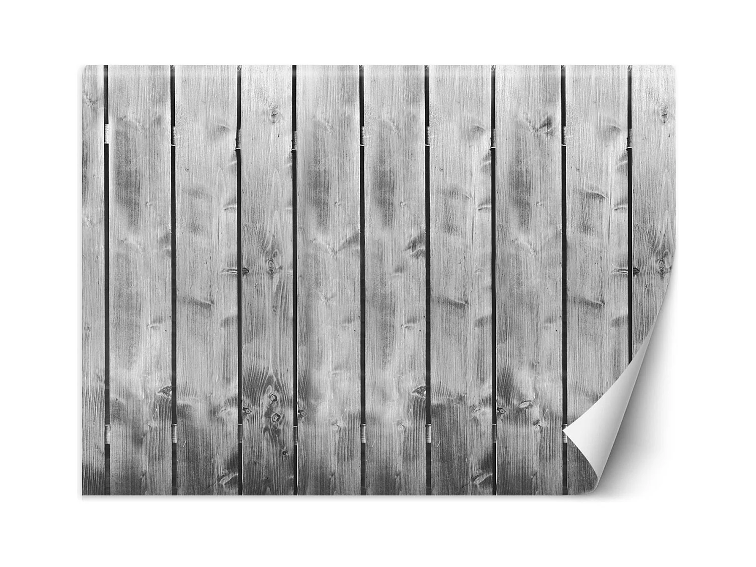 Carta Da Parati, Legno grigio vintage - 200x140