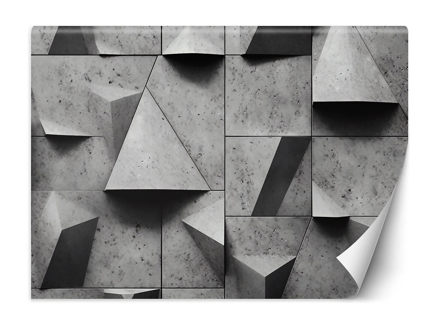 Wallpaper, Geometric shapes concrete 3D - 250x175