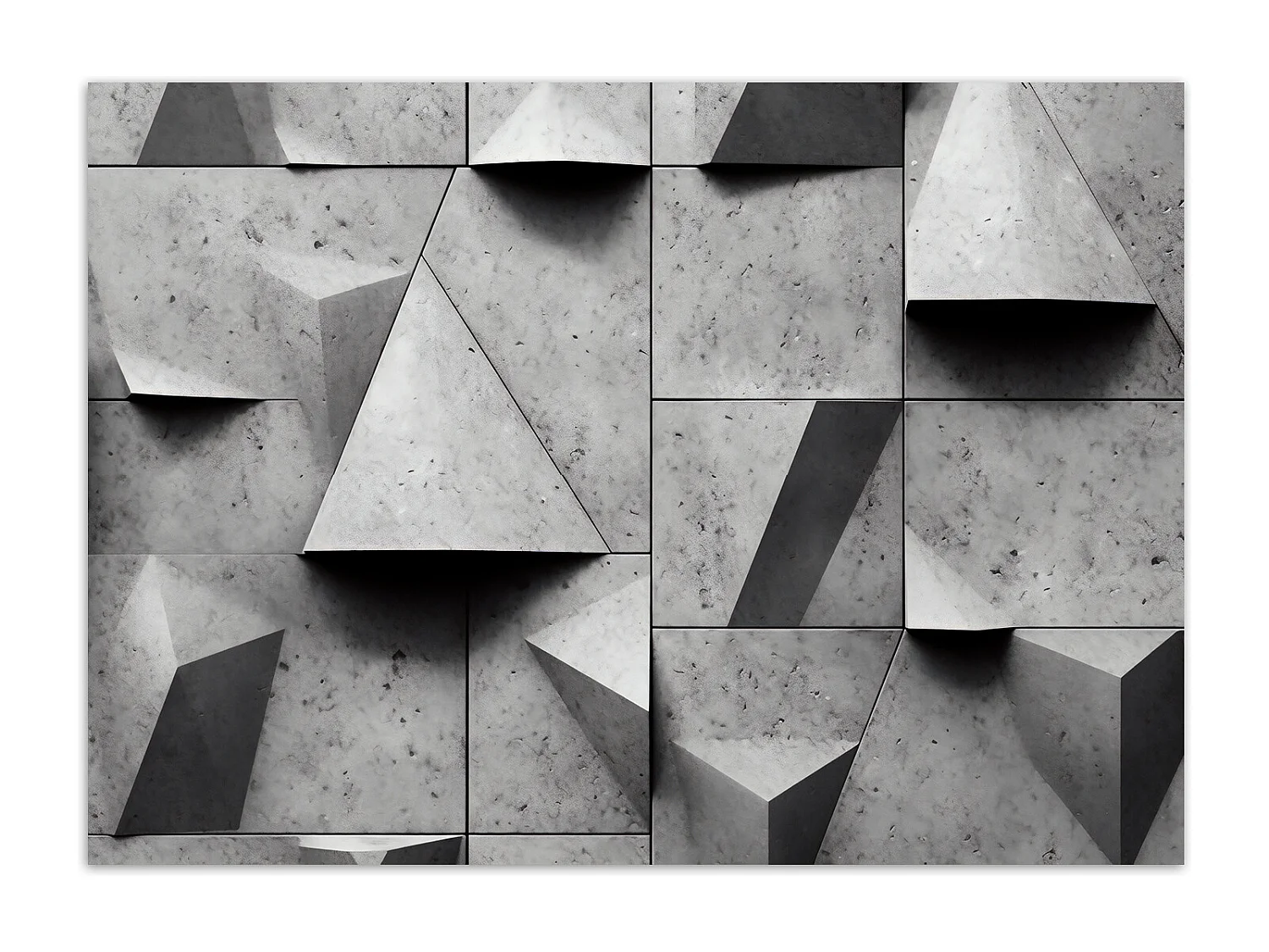 Wallpaper, Geometric shapes concrete 3D - 250x175