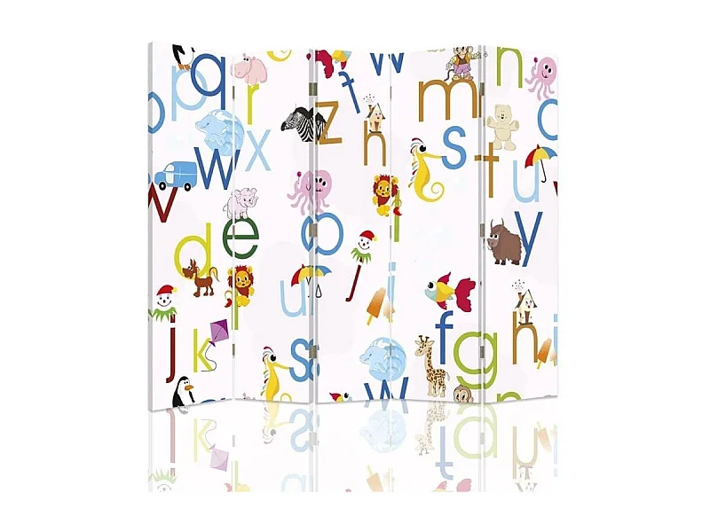 Paravento bilaterale, Lettere - 180x170