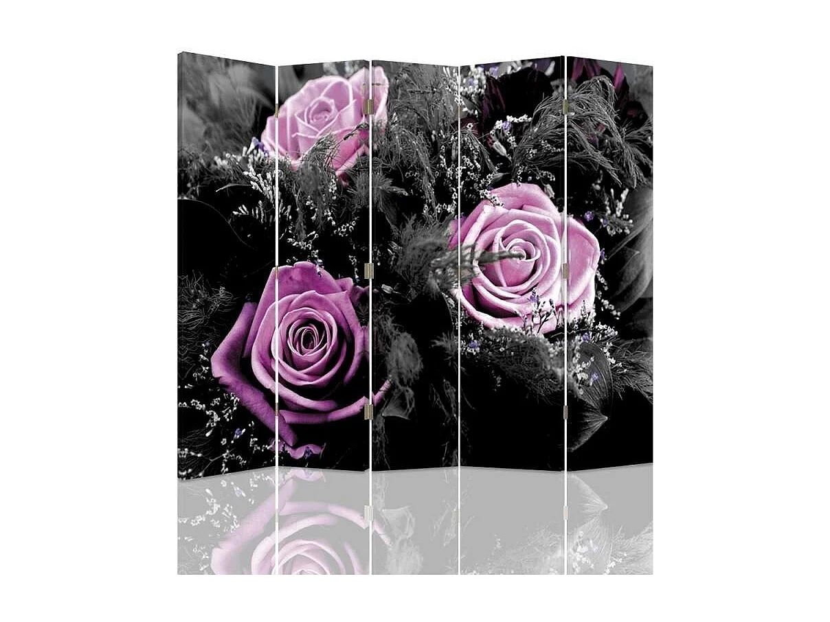 Paravento bilaterale, Rose decorative - 180x170