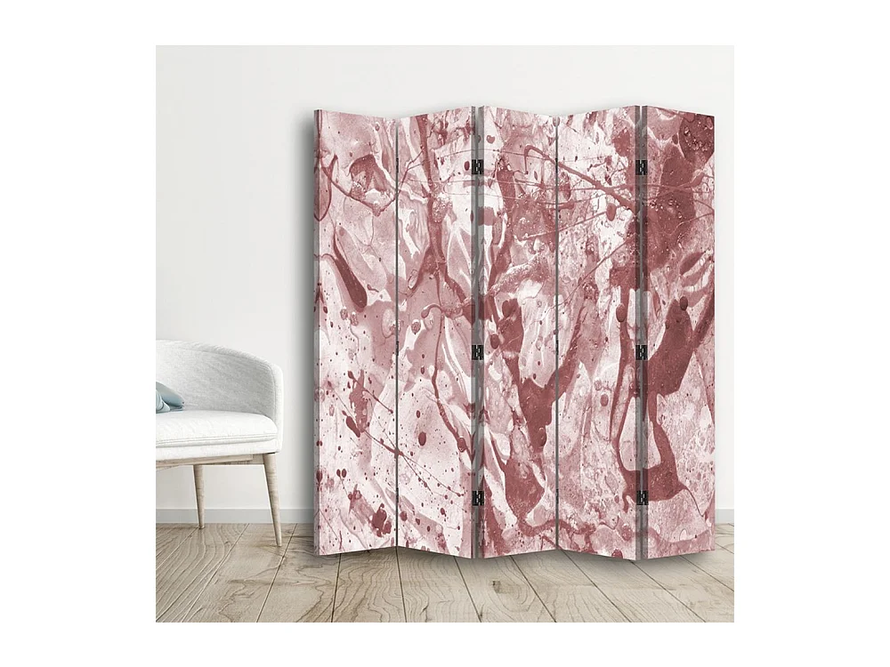 Paravento bilaterale 360, Fuoriuscita di vernice - astratto - 180x170