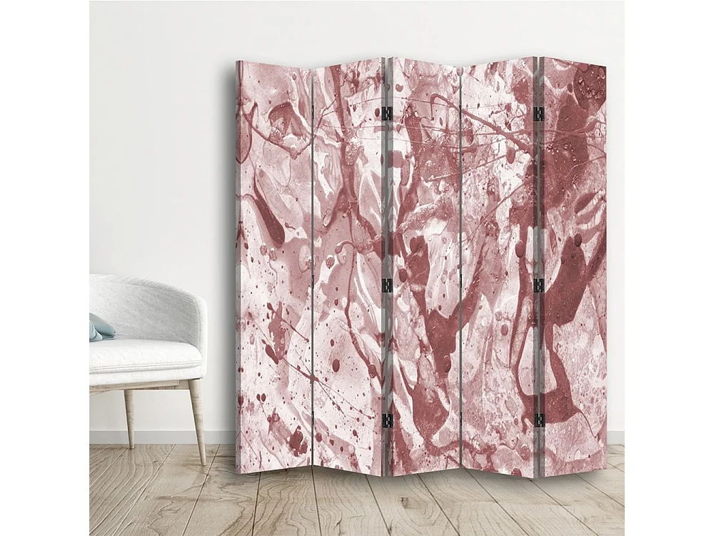 Paravento bilaterale 360, Fuoriuscita di vernice - astratto - 180x170