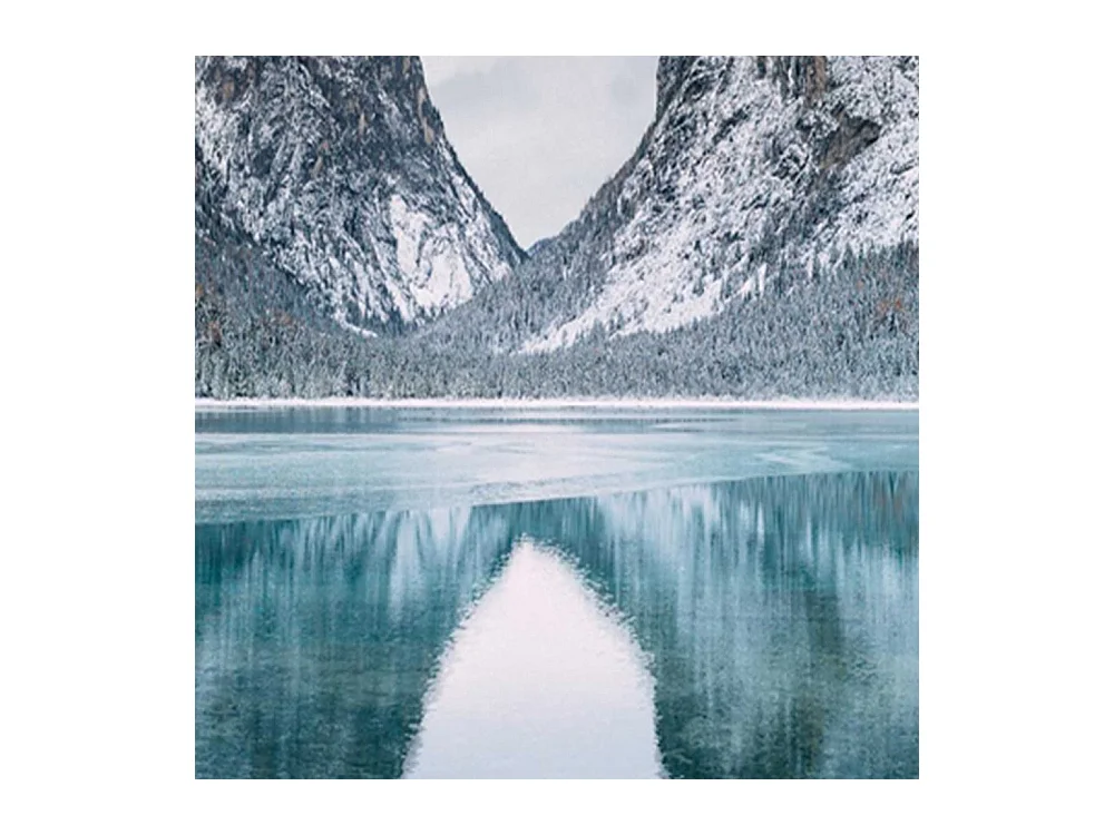 Paravento bilaterale, Superficie di un lago di montagna - 180x170