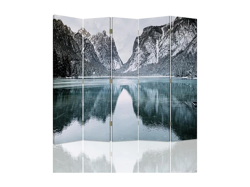 Paravento bilaterale, Superficie di un lago di montagna - 180x170