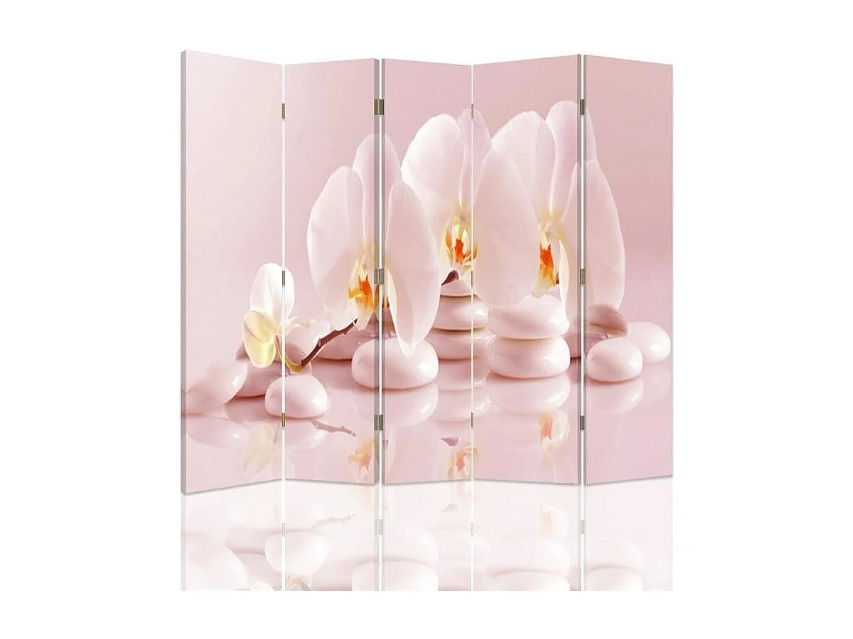 Paravento bilaterale, Orchidee zen - 180x170