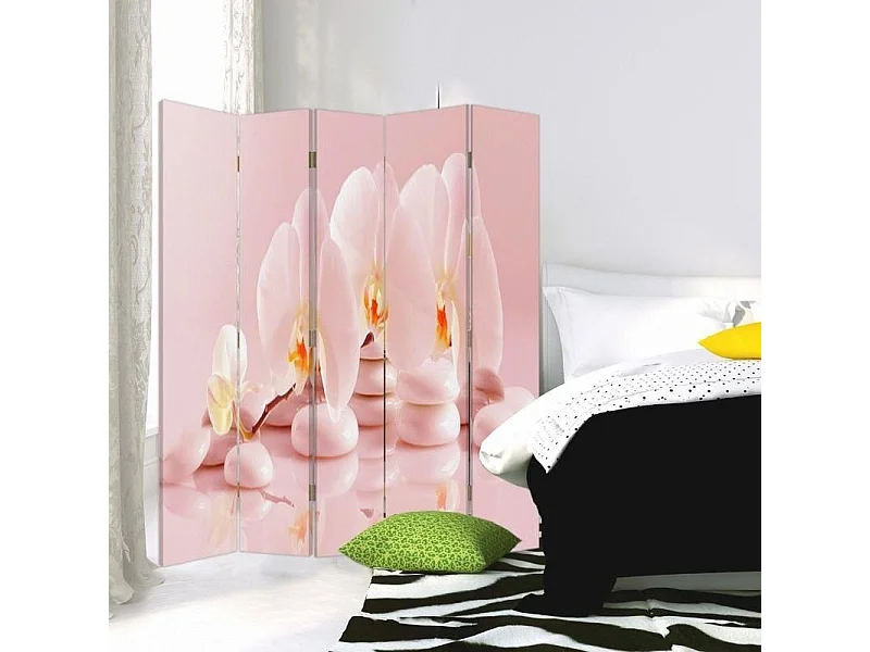 Paravento bilaterale, Orchidee zen - 180x170