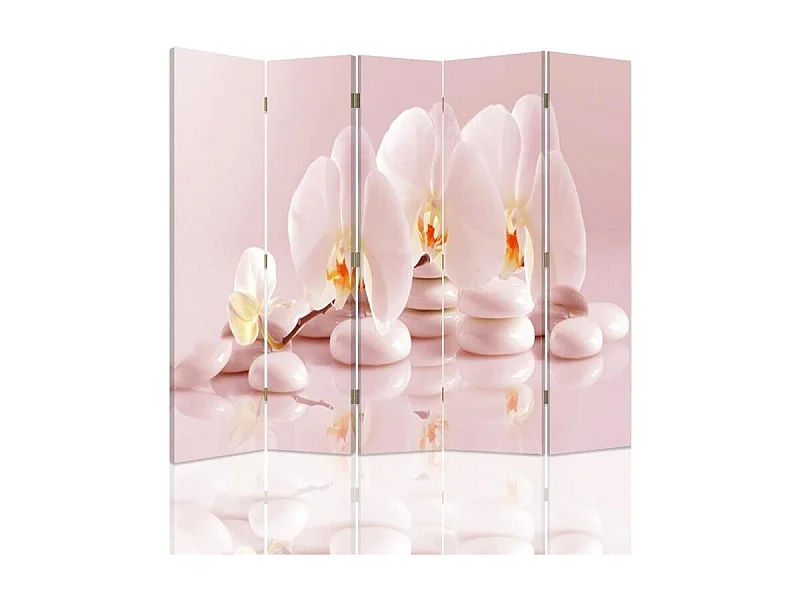 Paravento bilaterale, Orchidee zen - 180x170