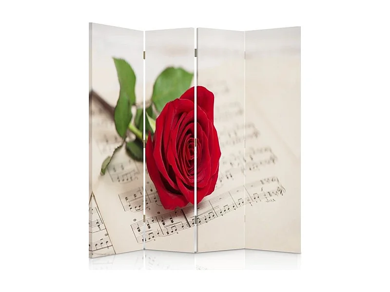 Paravento bilaterale, Rosa su una nota - 145x170