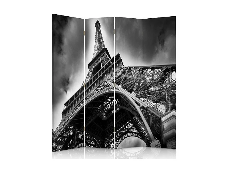 Paravento bilaterale, La Torre Eiffel vista dalla prospettiva di una rana - 145x170