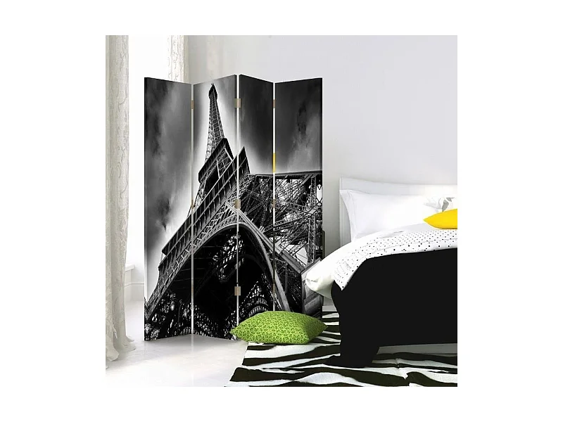 Paravento bilaterale, La Torre Eiffel vista dalla prospettiva di una rana - 145x170