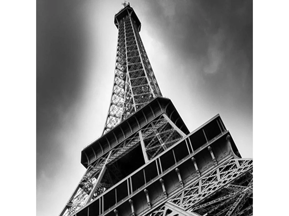 Paravento bilaterale, La Torre Eiffel vista dalla prospettiva di una rana - 145x170