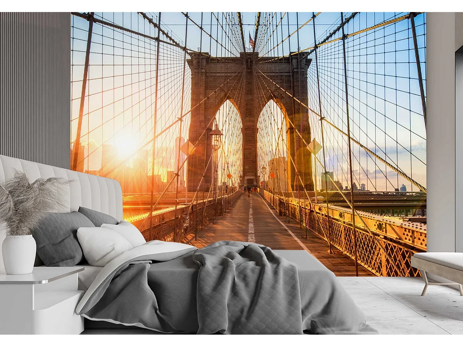 Carta Da Parati, Ponte di Brooklyn - 150x105