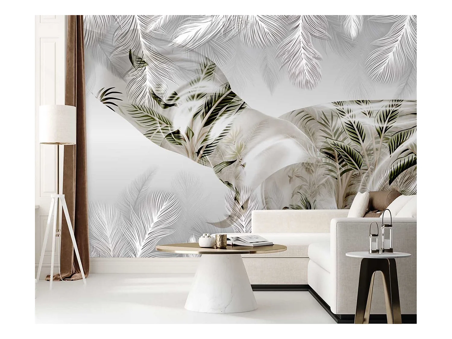 Carta Da Parati, Fogliame nel vento - 350x245