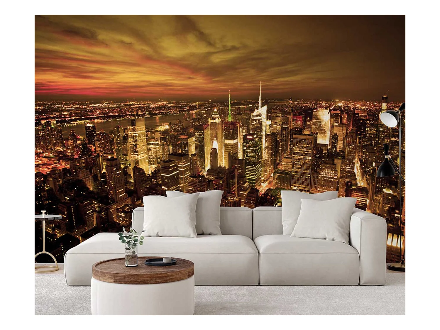 Carta Da Parati, Manhattan di mezzanotte - 400x280