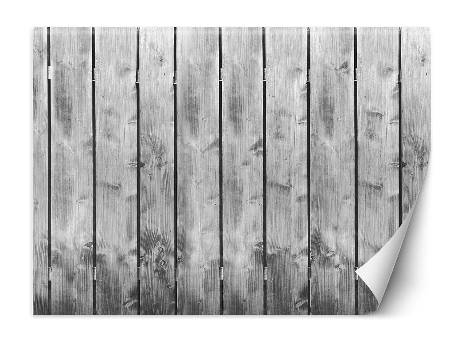 Carta Da Parati, Legno grigio vintage - 400x280