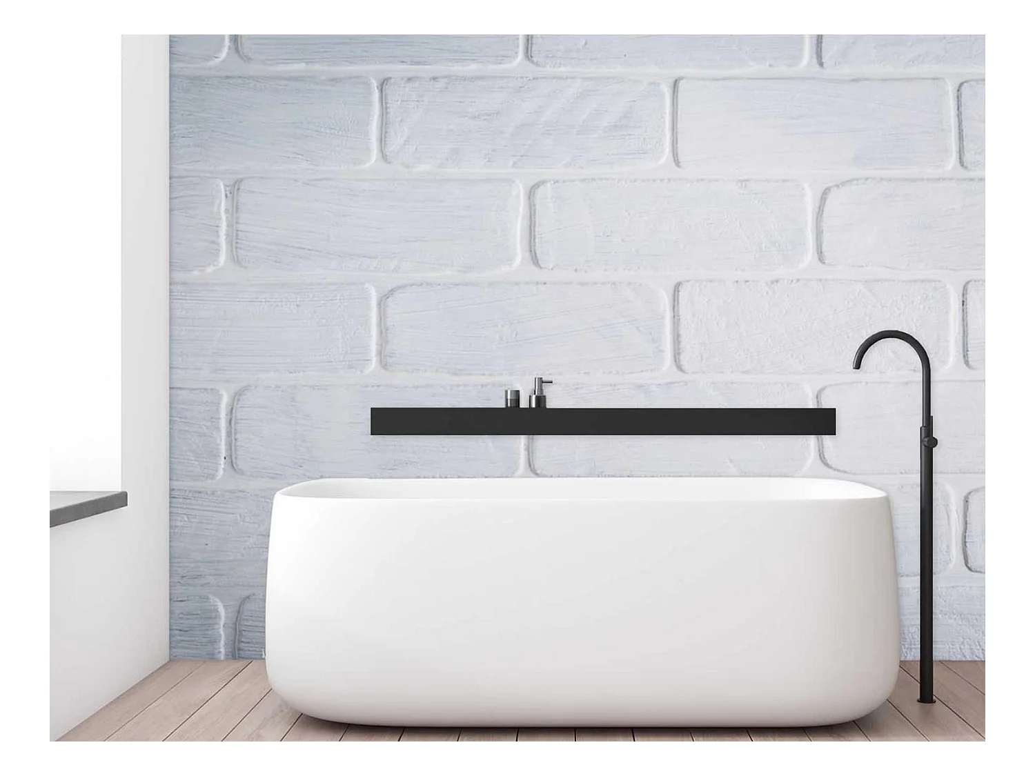 Carta Da Parati, Muro di mattoni bianchi Calcestruzzo - 450x315