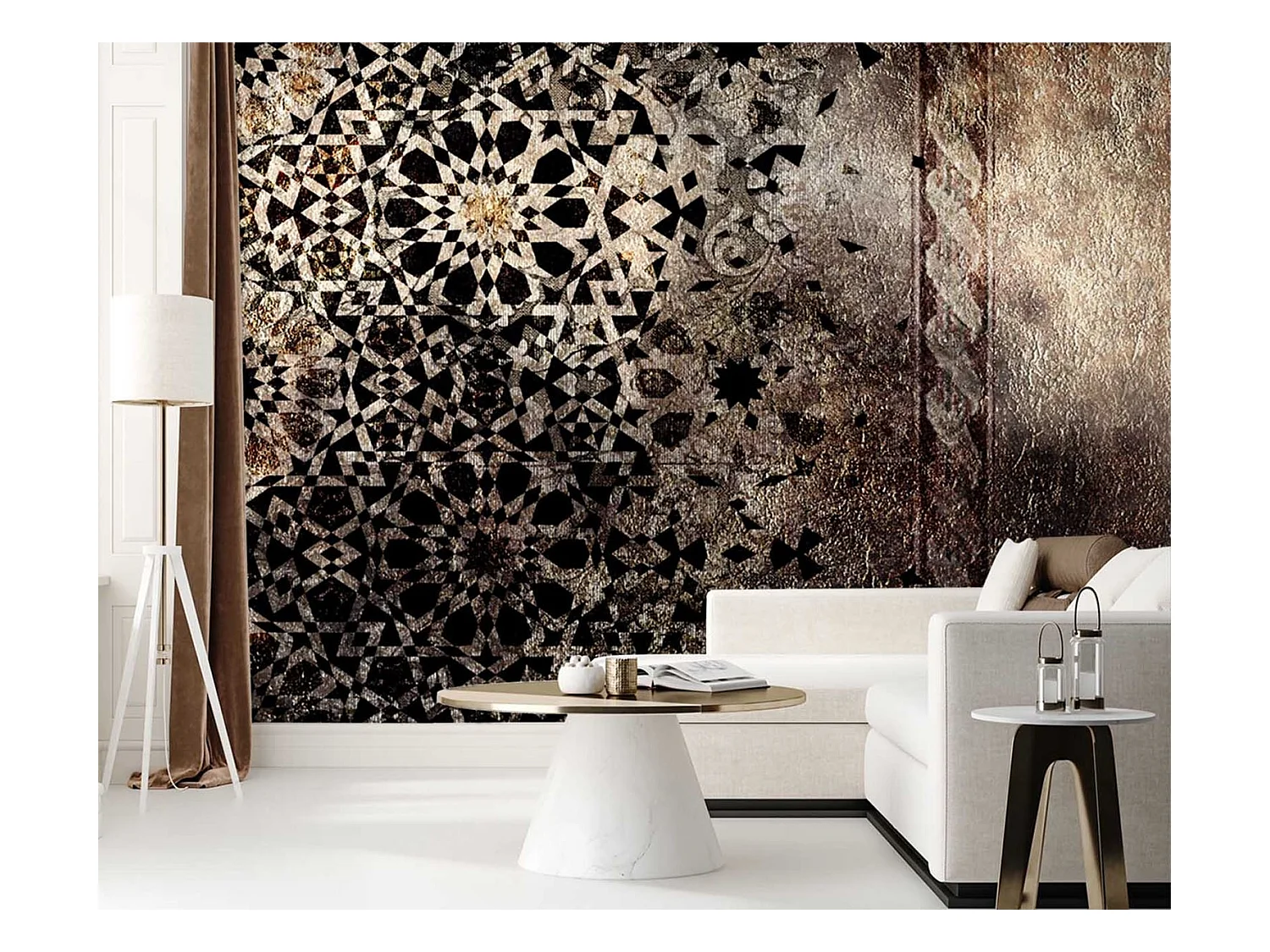 Carta Da Parati, Mandala Orientale Ornamento - 350x245