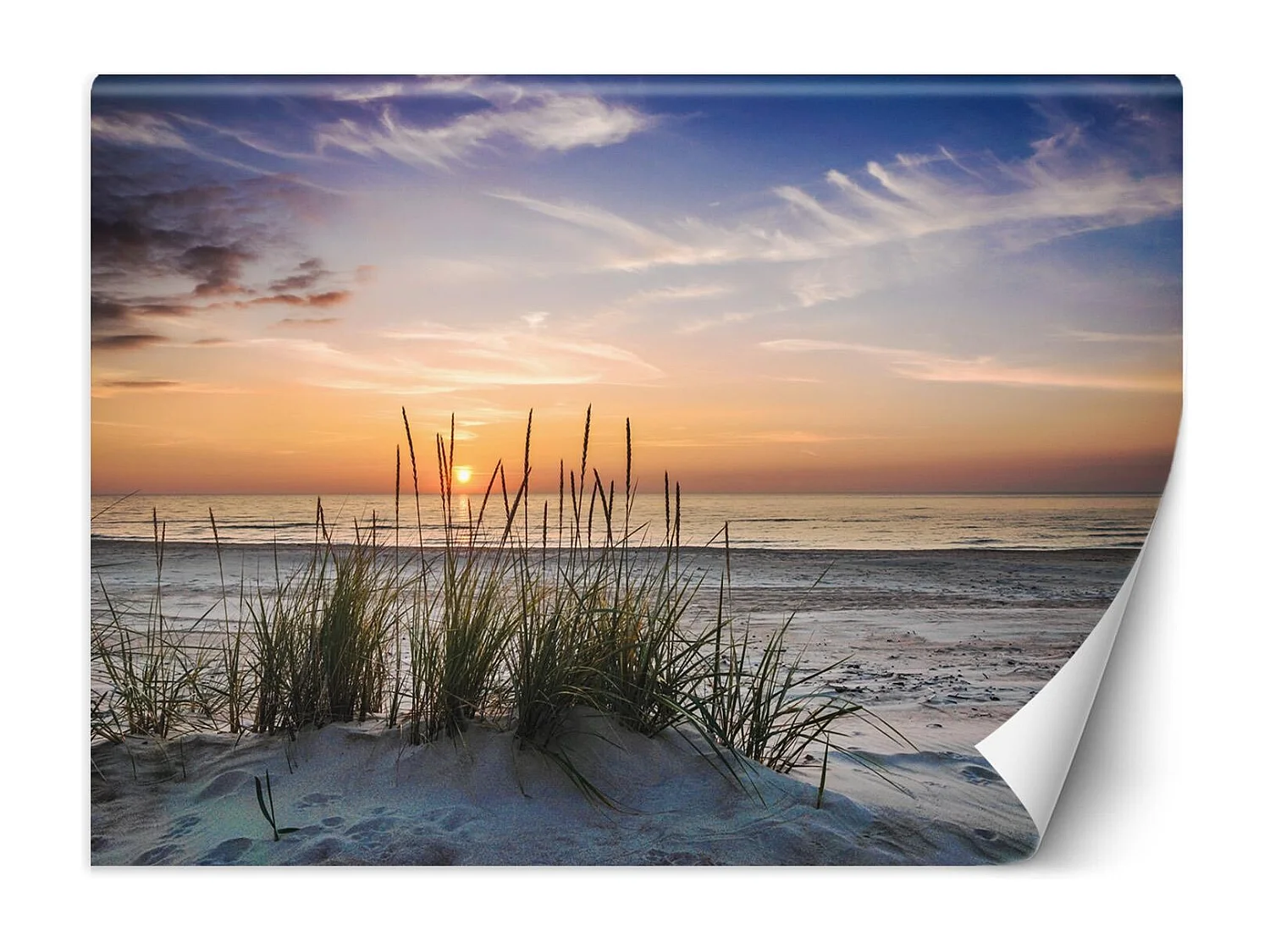 Carta Da Parati, Tramonto su una spiaggia - 100x70