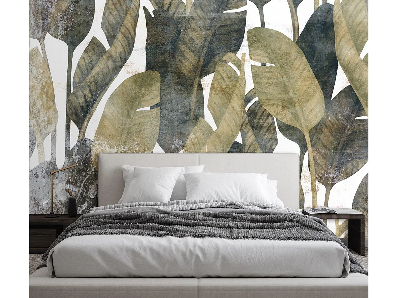 Carta Da Parati, Foglie di banano piante natura - 200x140