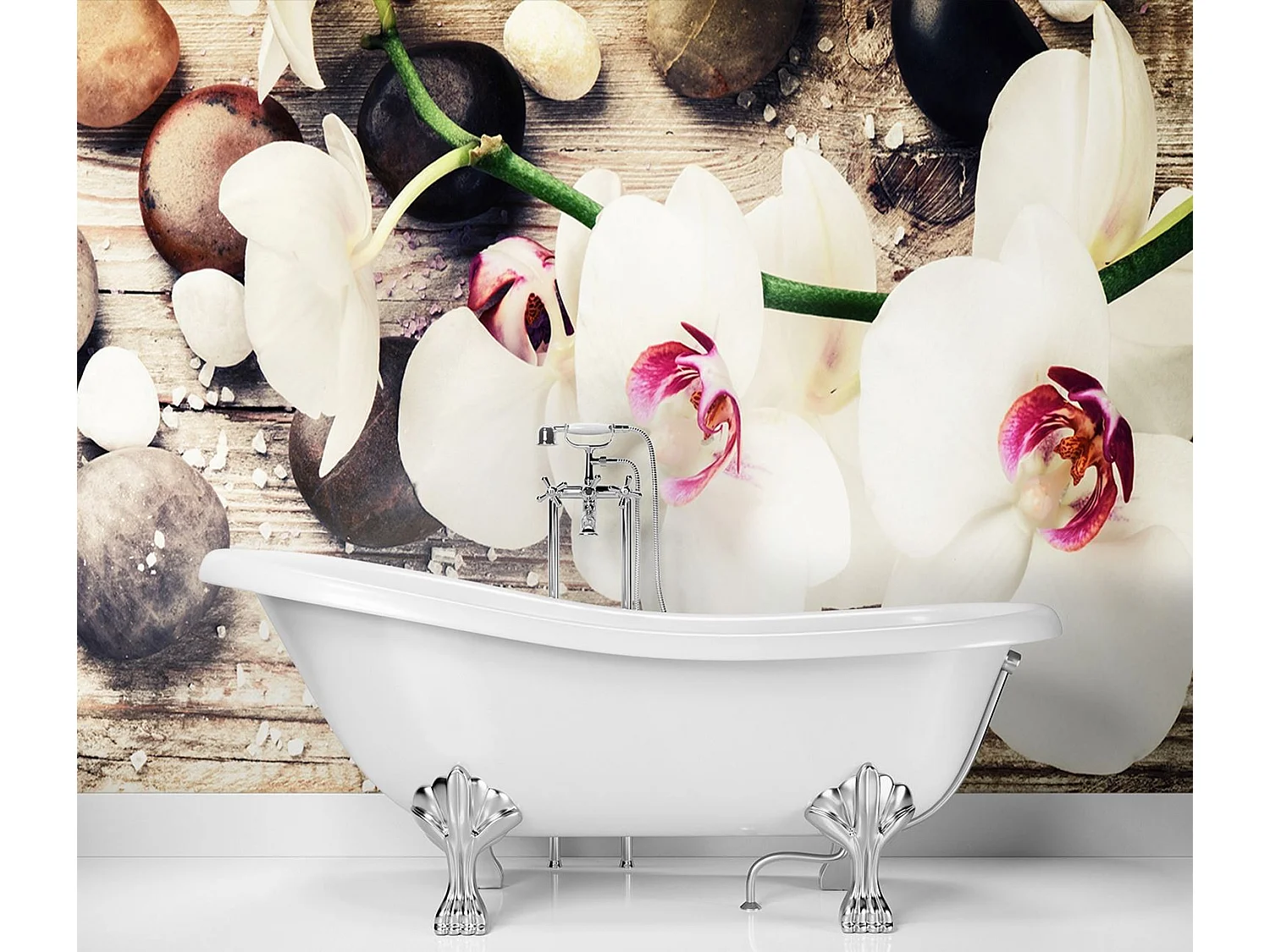 Carta Da Parati, Orchidee Zen - 300x210