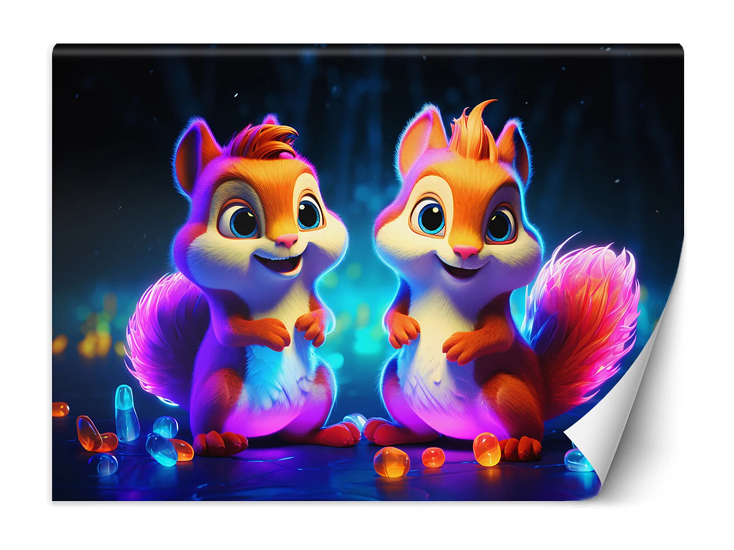 Wallpaper, Colorful squirrels - 300x210
