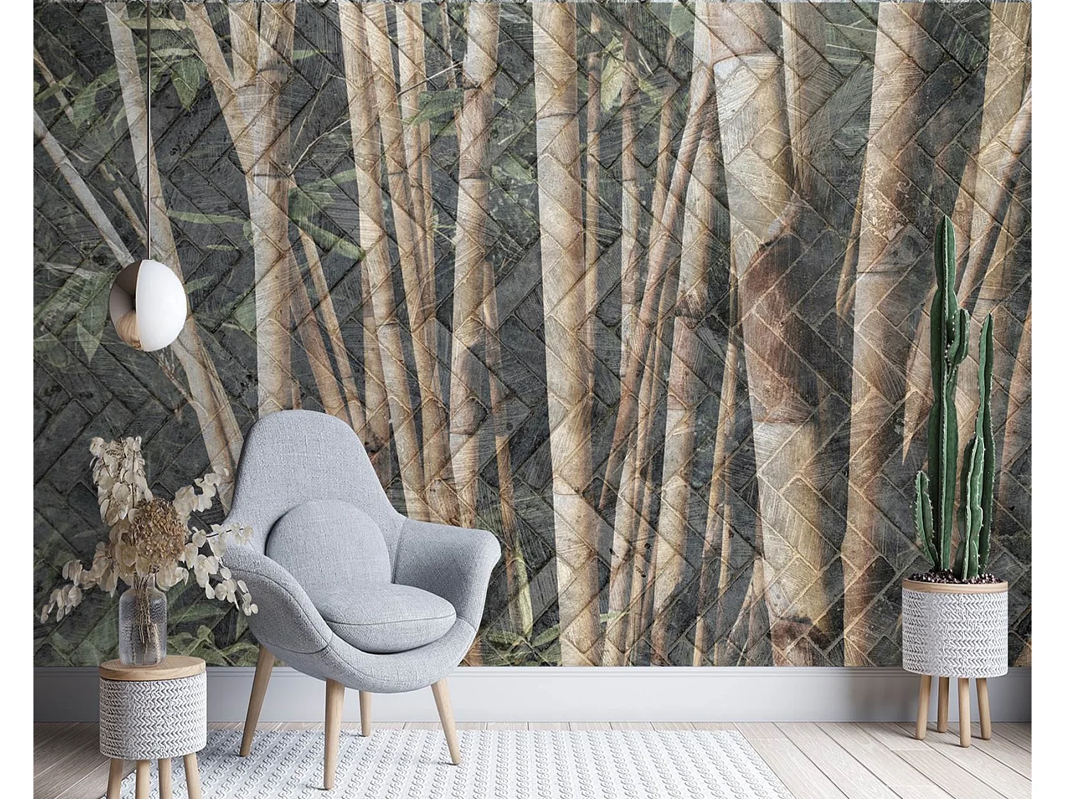 Carta Da Parati, Foresta di bambà¹ - 200x140